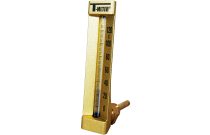 1676 - Thermomètre vertical à équerre H200mm plongeur 63mm