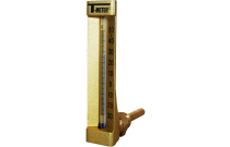 1677 - Thermomètre vertical à équerre H150mm plongeur 100mm