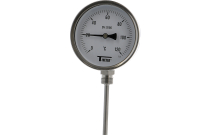 1681 - Thermomètre bimétallique inox cadran D100 radial plongeur 100mm