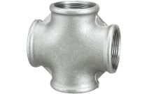 180G_AFY - Raccord fonte malléable croix femelle égale galva BSP