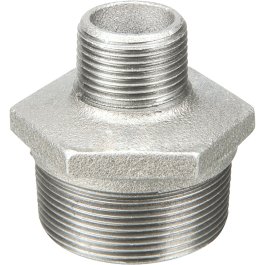 Raccord Réducteur En Fer Malléable Nickelé - 1" à 3/4 BSP - Neuf, Pour Plomberie, Chauffage, Installation Industrielle