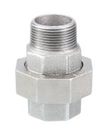 341G - Raccord fonte malléable union mâle femelle joint conique galva BSP