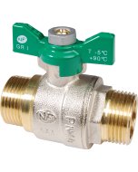 Vanne sphère laiton NF MM bsp manette papillon