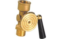 1307 - Robinet porte-manomètre mâle femelle BSP 1/2'' à bride de contrôle