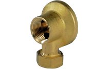 1314 - Applique laiton brossé avec écrou PN10