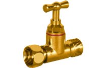 1342 - Robinet à potence droit laiton brossé mâle femelle 3/8'' 4MS