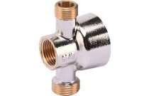 1349 - Applique murale jupe haute double sans écrou laiton chromé