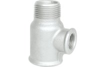 134G - Raccord fonte malléable Té mâle femelle femelle égal galva BSP BSP