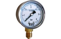 1612 - Manomètre boitier inox D50 raccord vertical radial glycérine 1/4''