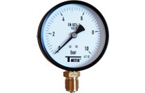 1619 - Manomètre boitier acier à cadran sec D100 raccord radial 1/2''