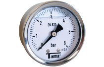 1622 - Manomètre boitier inox D50 raccord arrière axial 1/4''