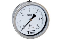 1625 - Manomètre boitier inox D100 raccord arrière axial 1/2''