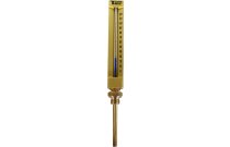 1673 - Thermomètre vertical droit H200mm plongeur 100mm