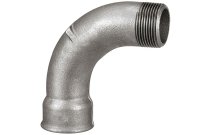 1N_AFY - Raccord fonte malléable courbe MF grand rayon 90° noir BSP