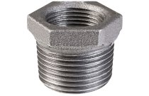 241N_AFY - Raccord fonte malléable réduction mâle>femelle noir BSP