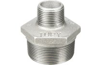 245G - Raccord fonte malléable mamelon mâle mâle réduit galva BSP