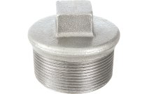 290G_AFY - Raccord fonte malléable bouchon mâle à collet galva BSP
