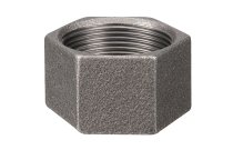 300N_AFY - Raccord fonte malléable bouchon femelle hexagonal noir BSP