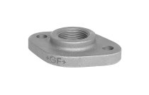 326N - Raccord fonte malléable bride ovale filetée avec trous PN10 noir BSP