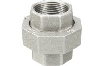 330G - Raccord fonte malléable union égal femelle joint plat galva BSP