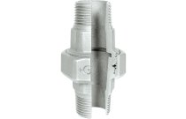 344G - Raccord fonte malléable union mâle mâle joint conique galva BSP