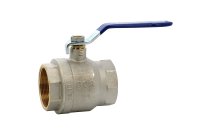  Vanne à sphère laiton titré FF poignée plate bleue