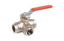 Vanne sphère laiton 3 voies T femelle BSP