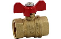 516 - Vanne sphère laiton titré 4MS 15S femelle femelle BSP manette rouge