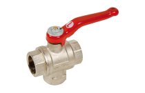 Vanne sphère laiton 4MS 3 voies L passage intégral femelle BSP