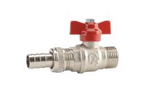 554 - Vanne à sphère laiton mâle avec tétine 1/2''