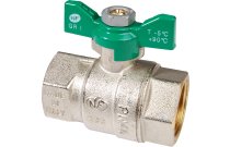 Vanne sphère laiton 4MS NF FF manette papillon verte