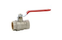 580 - Vanne sphère laiton titré 4MS Bâtiment+ femelle femelle BSP poignée rouge