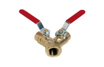 Vanne sphère laiton titré 3 voies Y fff