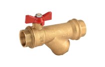619 - Vanne à sphère laiton avec filtre incorporé