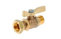 642R - Robinet pour rail de compteur mâle droit laiton ACS 4MS