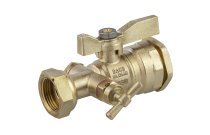 657 - Robinet de compteur droit à purge 1/4'' laiton 4MS 25 écrou prisonnier 3/4''