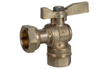 660 - Robinet de compteur équerre femelle femelle laiton 4MS manette laiton