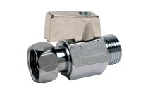 679 - Vanne à sphère droite laiton chromé pour réservoir WC mâle 3/8''