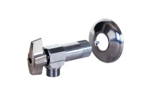683 - Vanne à sphère équerre pour lavabo avec rosace 55mm