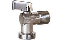 685 - Vanne à sphère équerre pour machine à laver laiton chromé mâle 1/2''-3/4''