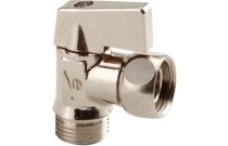 689 - Vanne à sphère équerre laiton nickelé pour réservoir WC 3/8''