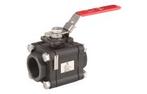 702 - Robinet à tournant sphérique 3 pièces platine ISO sécurité feu acier BSP