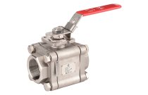 703 - Robinet à tournant sphérique 3 pièces platine ISO sécurit feu inox BSP