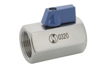 732FF - Mini vanne à sphère inox monobloc femelle femelle BSP PN63