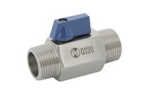 732MM - Mini vanne à sphère inox monobloc mâle mâle BSP PN63