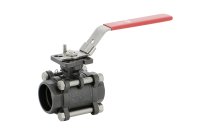 739 - Robinet à tournant sphérique 3 pcs acier platine ISO Socket Welding SW