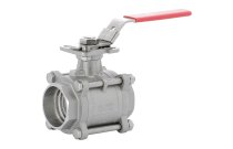 742 - Robinet à tournant sphérique 3 pièces inox platine ISO Socket Welding SW