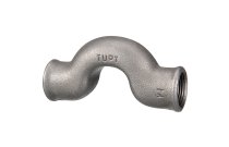 85N - Raccord fonte malléable dos d'âne femelle femelle noir BSP