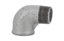 92G - Raccord fonte malléable coude 90° mâle femelle galva BSP