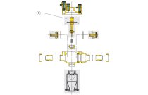 Obturateur central pour disconnecteur série 950 BA580 ou 930 BA575